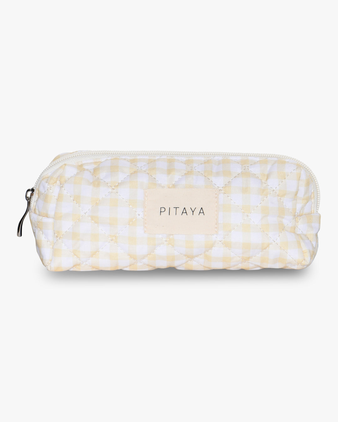 Small Makeup Bag - Yellow Check