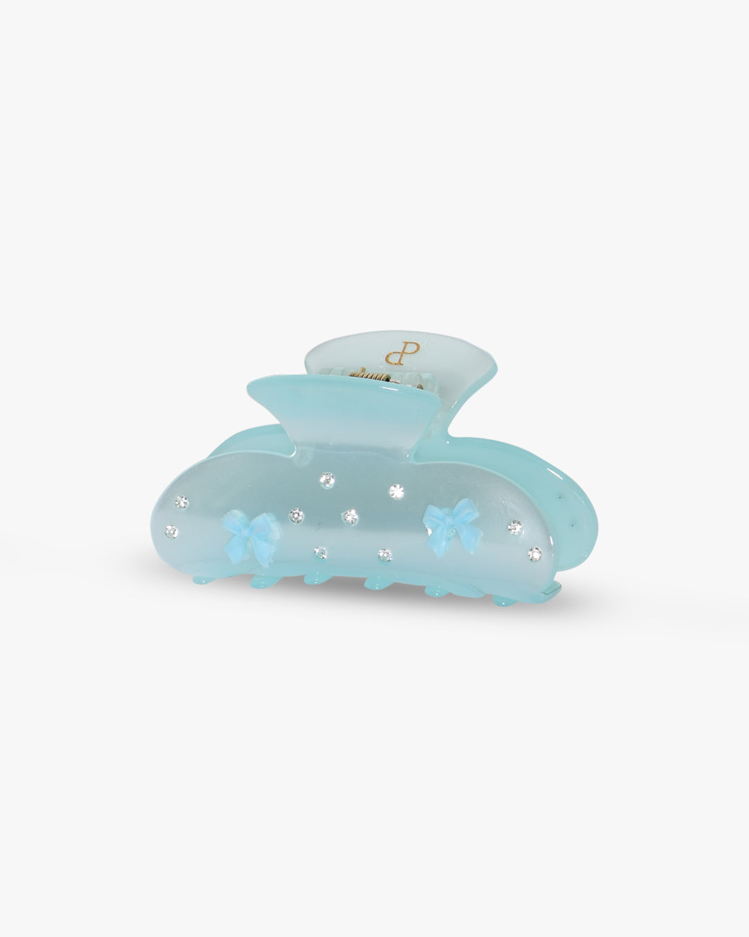Rosa Large Bow Hairclip - Blue