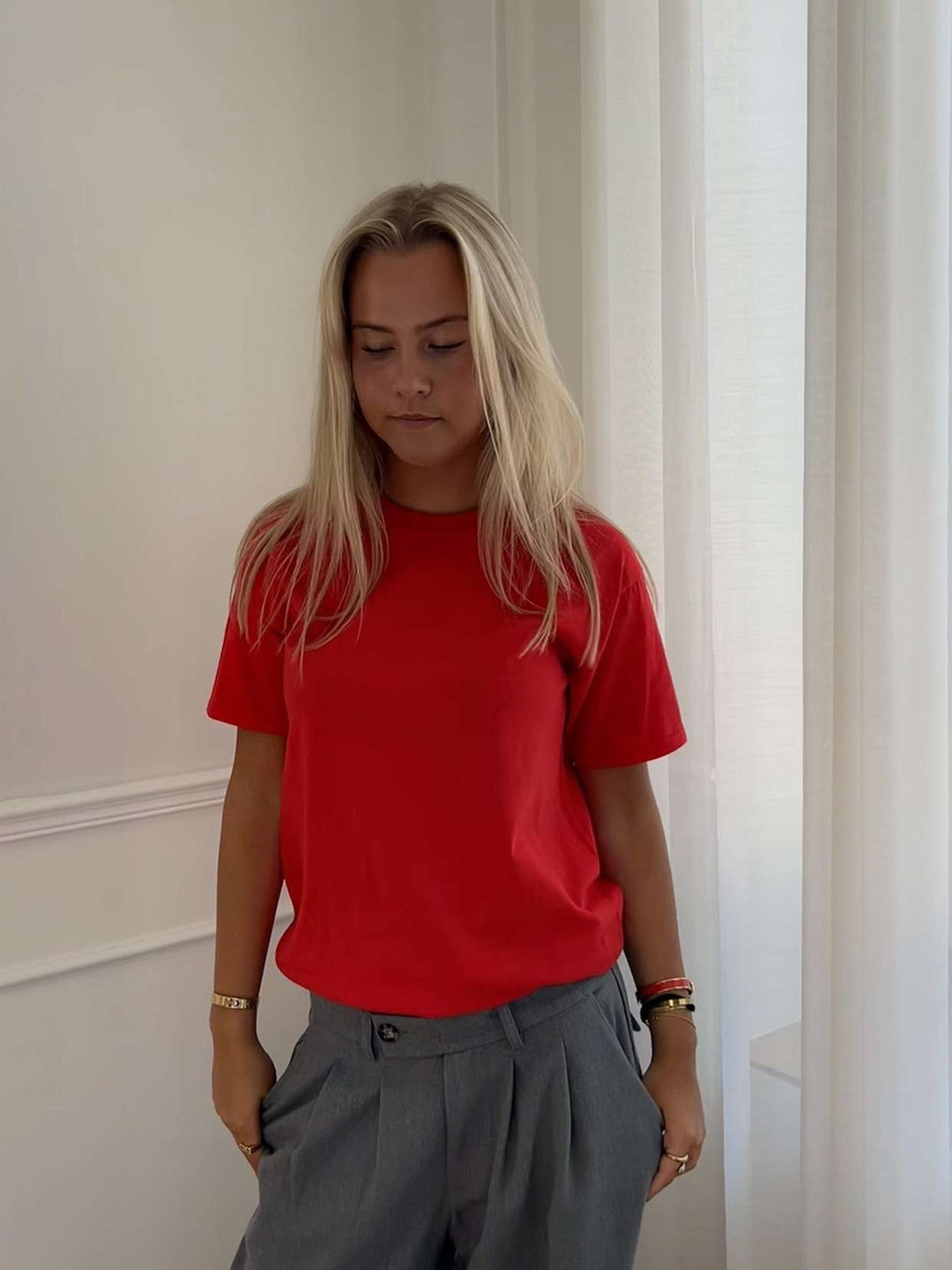 T-Shirt, Fruit of The Loom - Red