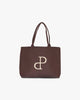 Vilma Tote Bag XL - Dark Brown Mini Logo
