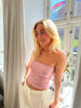 Bella Glitter Top - Light Pink
