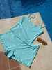 Anna Loungewear Shorts - Aqua Blue
