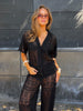 Rosa Crochet Shirt - Black