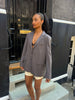 Line Linen Blazer - Dark Grey