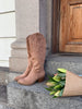 Idamarie Faux Suede Boots - Taupe