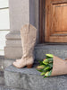Idamarie Faux Suede Boots - Khaki
