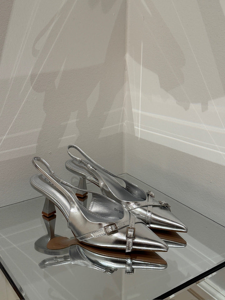 Elisa Slingback Pumps - Silver