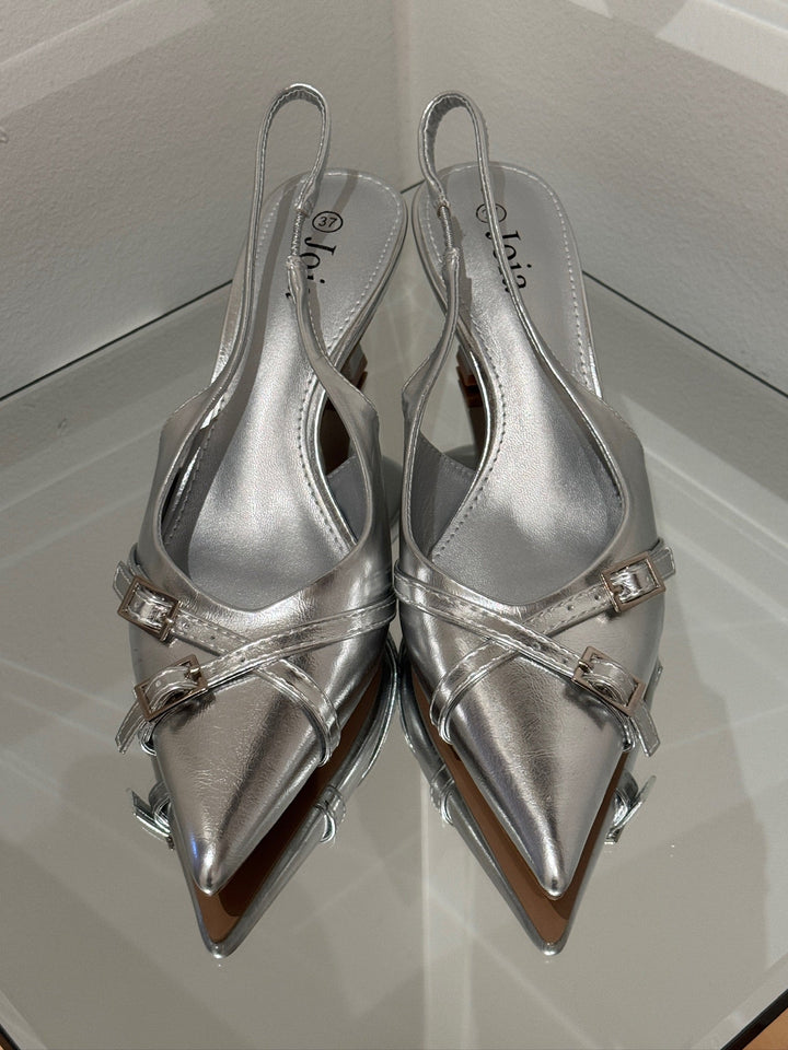 Elisa Slingback Pumps - Silver