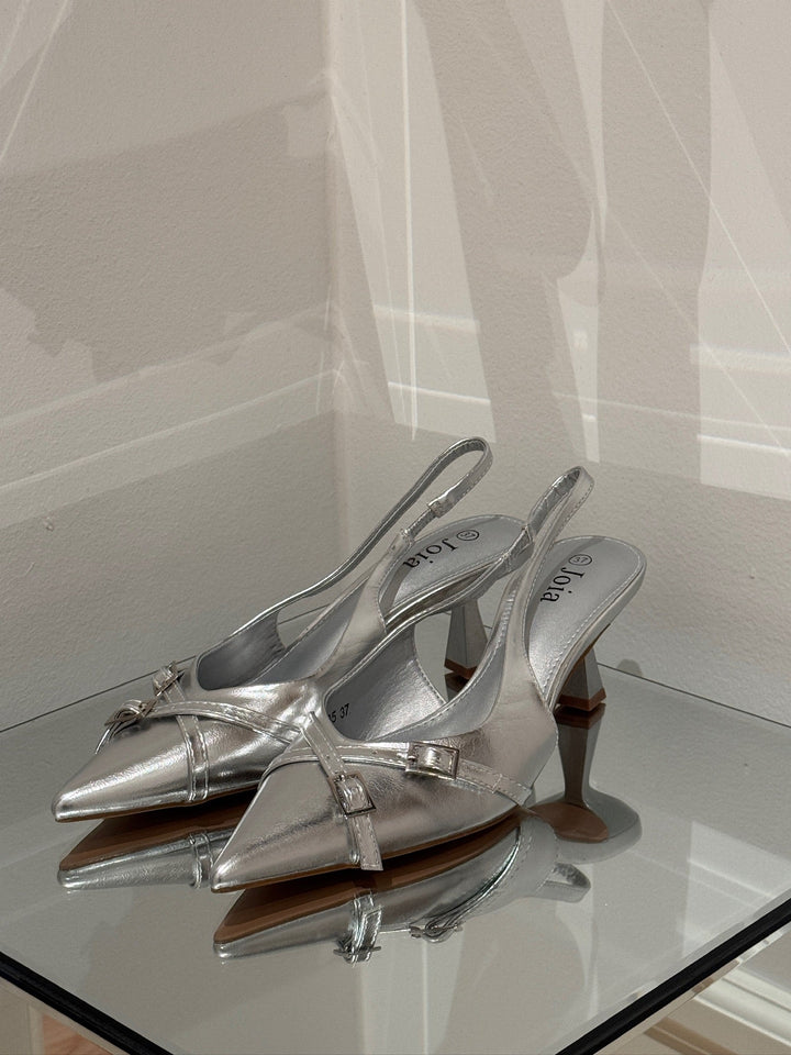 Elisa Slingback Pumps - Silver