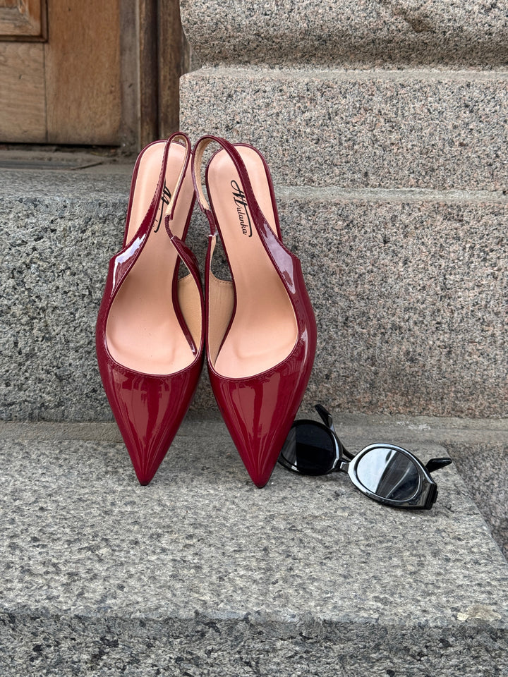 Barbara Heeled Pump - Burgundy
