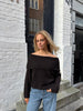 Sally Off Shoulder Knit - Dark Brown