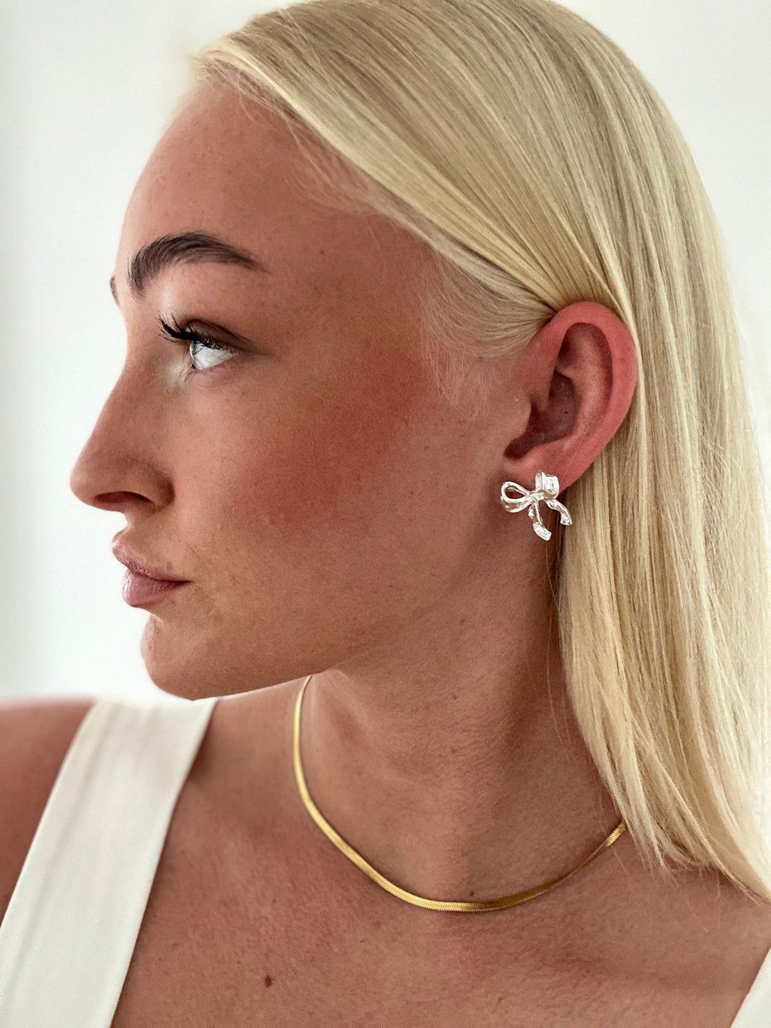 Caro Bow Earring - Silver