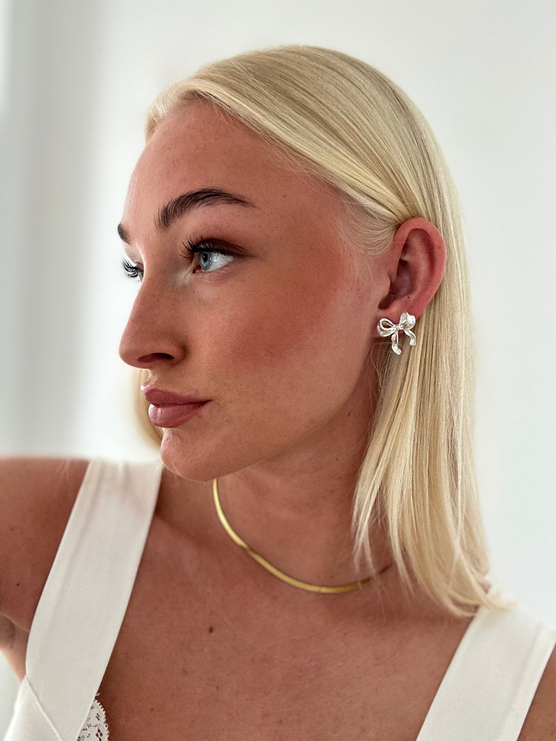 Caro Bow Earring - Silver