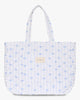 Shay Quilted Tote Bag - Blue Bow