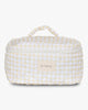 Large Makeup Bag - Yellow Check