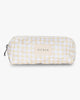 Small Makeup Bag - Yellow Check