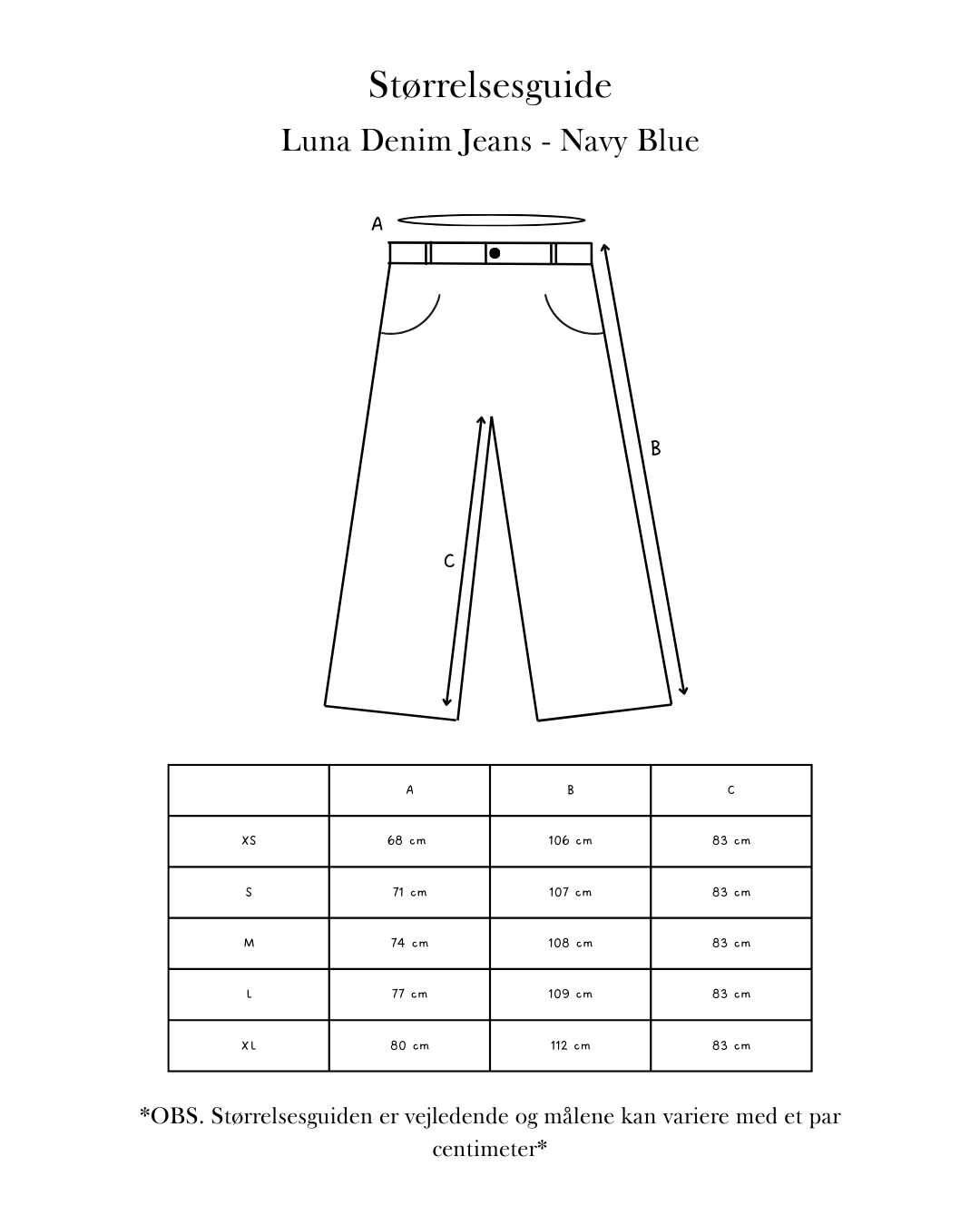 Luna Denim Jeans - Dark Blue