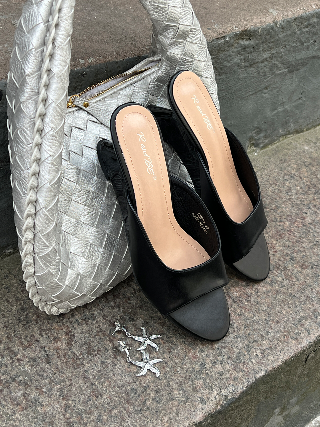 Elsa Slingback Kitten Heel - Black
