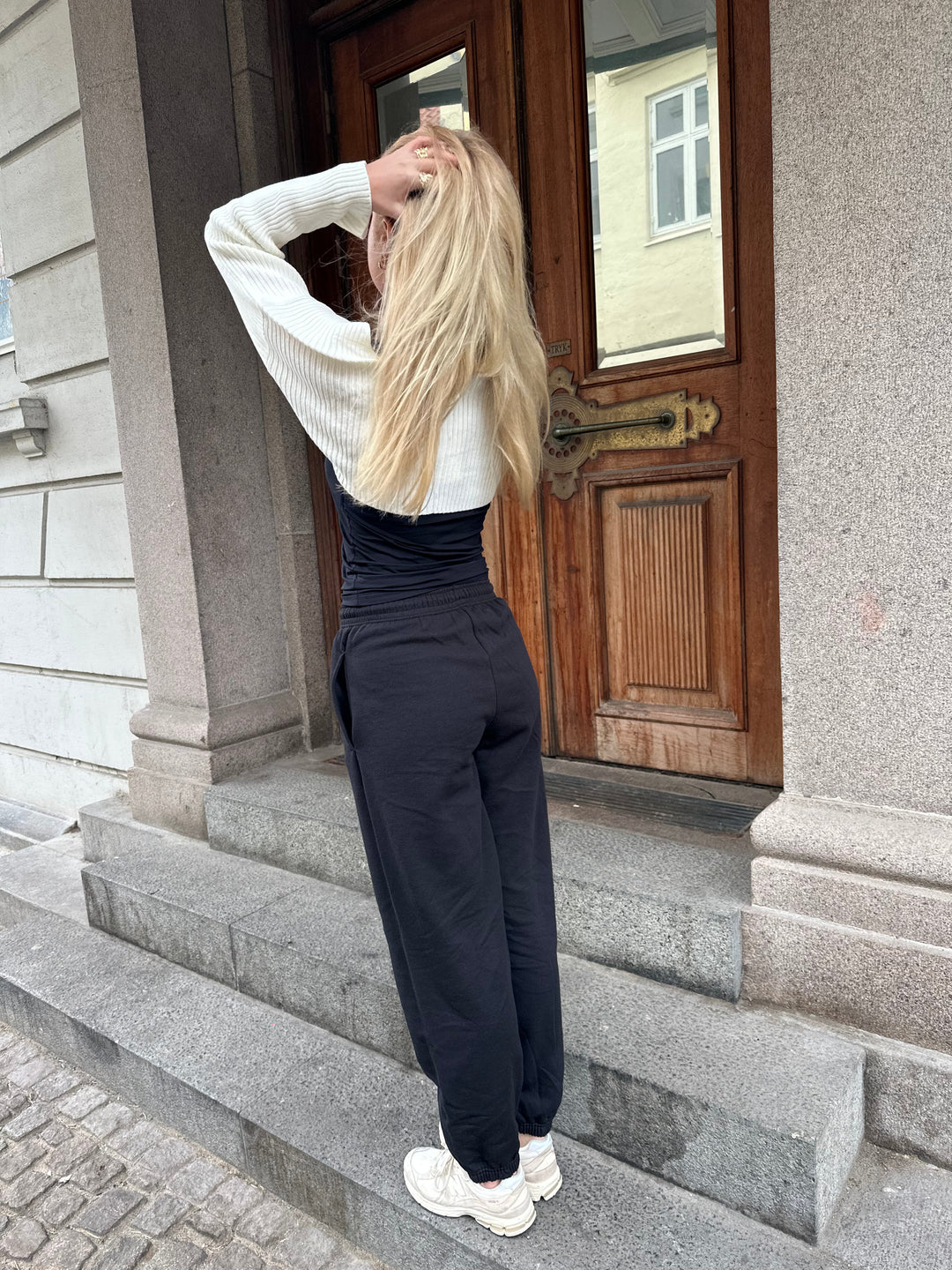 Sweatpants Joggers, Fruit of the Loom (With elastic) - Black