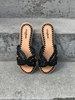 Juliet Braided Boho Flat Sandals - Black