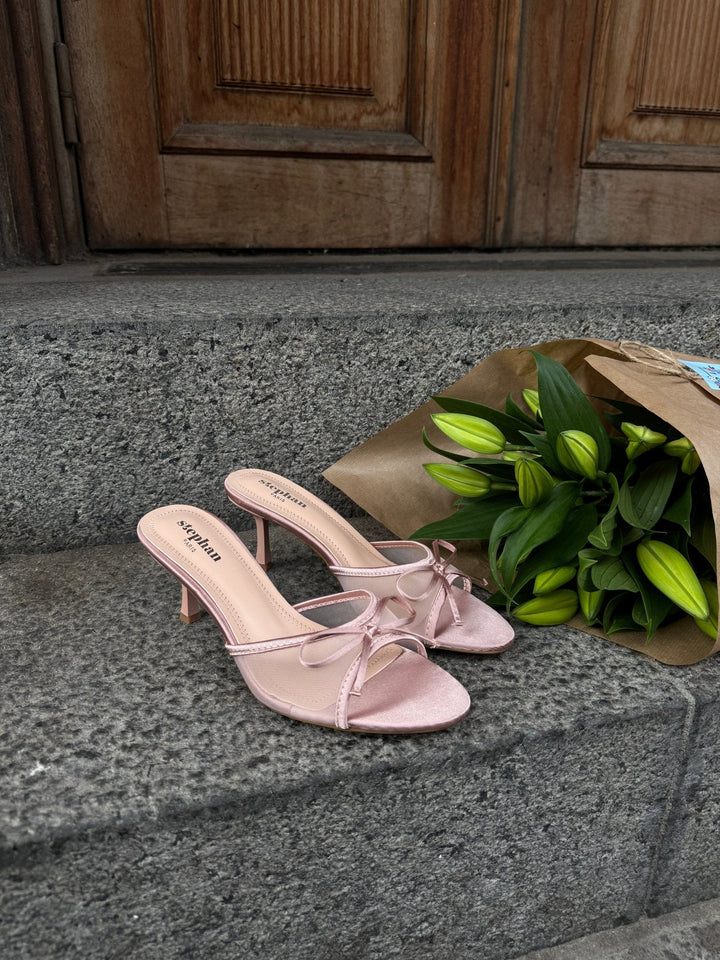 Nelliw Bow Tie Mules - Beige