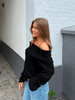 Sally Off Shoulder Knit - Black