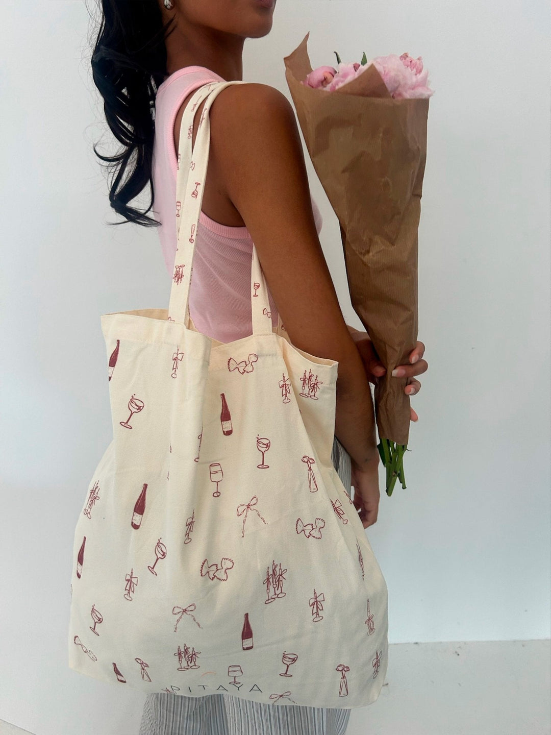 Tote Bag - Burgundy Dinner Setting
