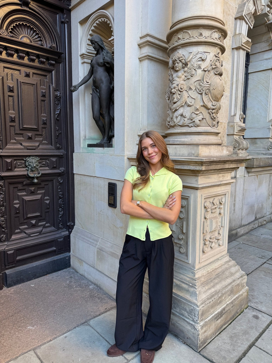 Vivian Knit Top - Lime Green