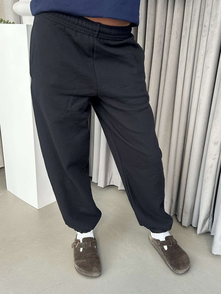 Sweatpants Joggers, Fruit of the Loom (With elastic) - Black