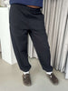 Sweatpants Joggers, Fruit of the Loom (With elastic) - Black